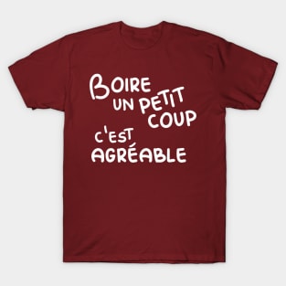 Boire un petit coup c'est agréable (Having a little drink is enjoyable) - Wine Lover T-Shirt